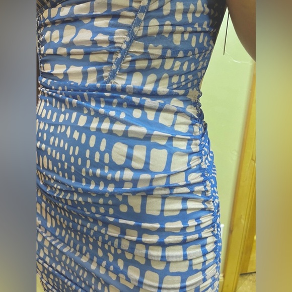 Luvalot (Hello Molly) blue & white mini dress- NWT - Picture 7 of 10